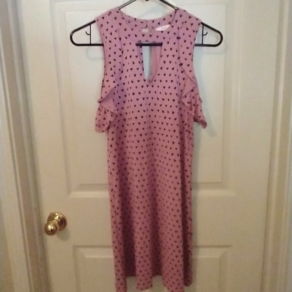 Candies pink heart ruffle dress XSmall dance casual formal ladies girls